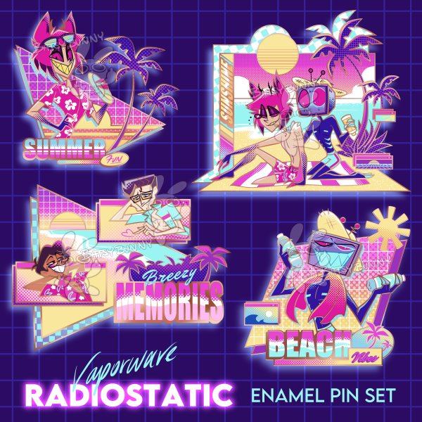 PRE-ORDER Limited Edition AlVox Vaporwave Enamel Pin Set