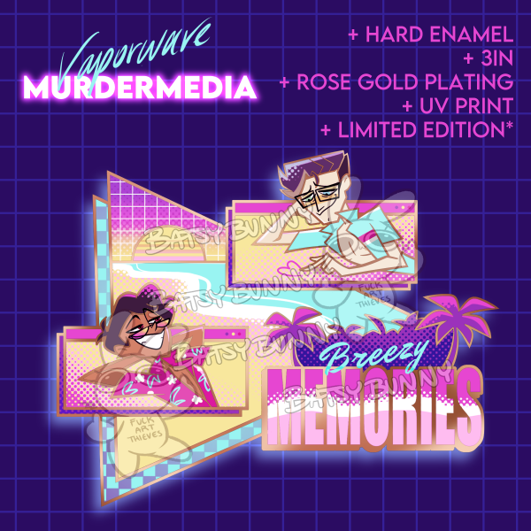 PRE-ORDER Limited Edition VAPORWAVE MURDER MEDIA Enamel Pin