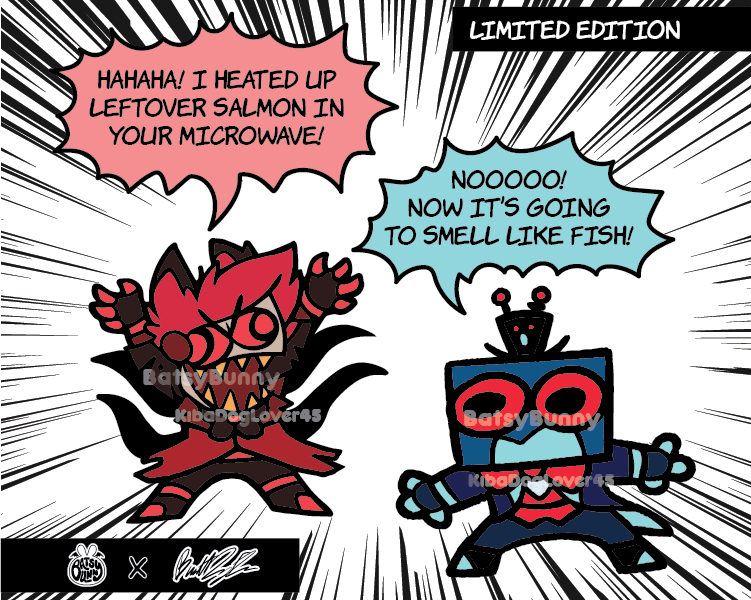 PRE-ORDER 1in Doodle Alastor Vox SET 3 Hard Enamel Pin Hazbin Hotel KibaDogLover45 Collab