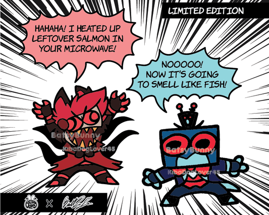 PRE-ORDER 1in Doodle Alastor Vox SET 3 Hard Enamel Pin Hazbin Hotel KibaDogLover45 Collab