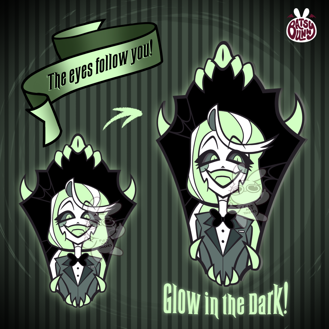 PRE-ORDER 2in Shifty Eyes VERSION 1 Halloween Hard Enamel Pin Set Hazbin Hotel Alastor Vox Angel Dust Husker
