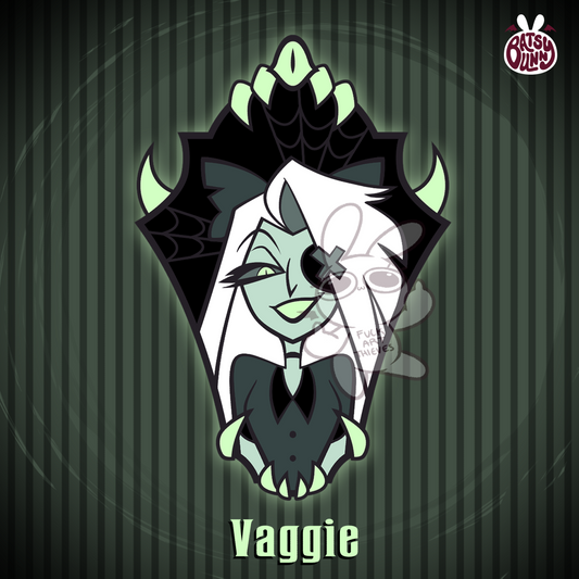 PRE-ORDER 2in Shifty Eyes Vaggie Halloween 2025 Hard Enamel Pin Hazbin Hotel